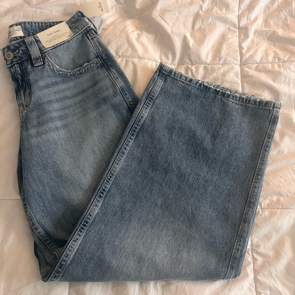 Hollister Light Blue Super Baggy Jeans